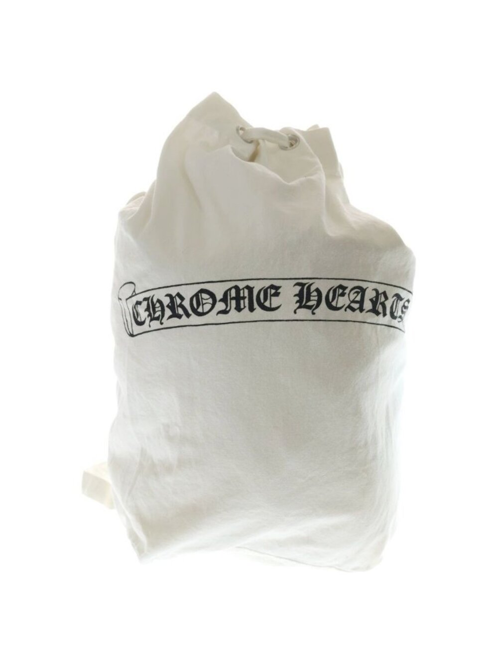 Chrome Hearts Canvas Ground Scroll Print Laundry Bag Drawstring White